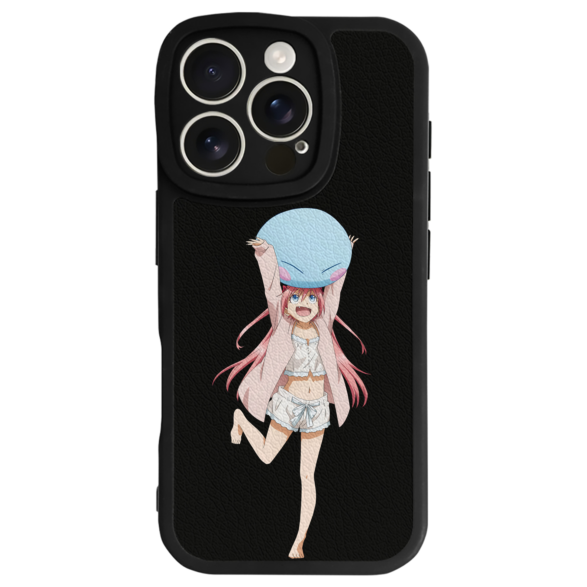 （画像用） 転スラ Regarding Reincarnated to Slime 【iPhone 16シリーズ対応】シリコンスマホケース（レザー調） 材質：シリコン